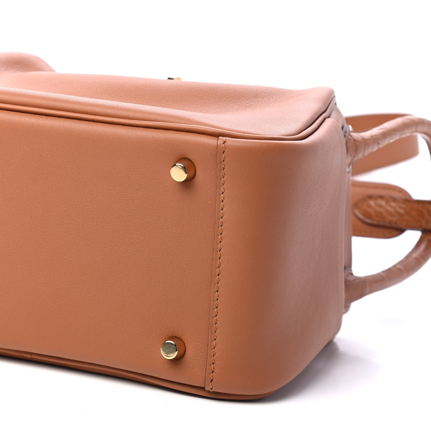 Hermes Matte Alligator Swift Mini Touch Lindy 20 Gold 849514