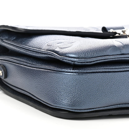 Louis Vuitton Metallic Empreinte Monogram Giant Pochette Metis Navy Nacre 8 of 9