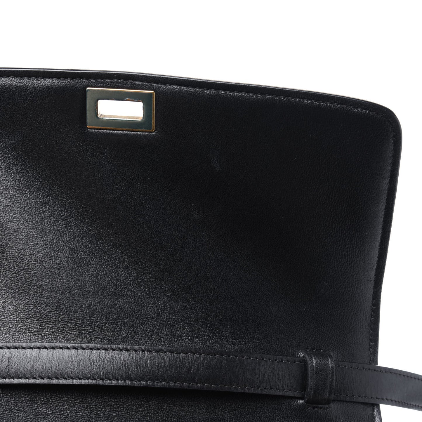 Box Calfskin Medium Classic Box Flap Bag Black