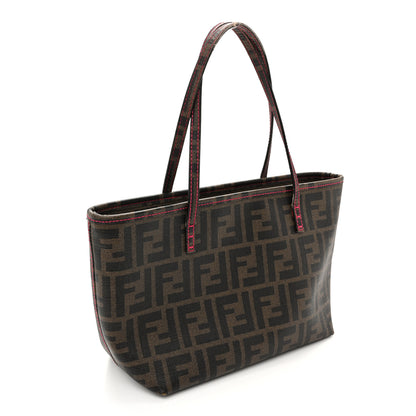 Fendi Zucca Spalmati Vitello FF Mini Roll Tote Tobacco Pink 3 of 10