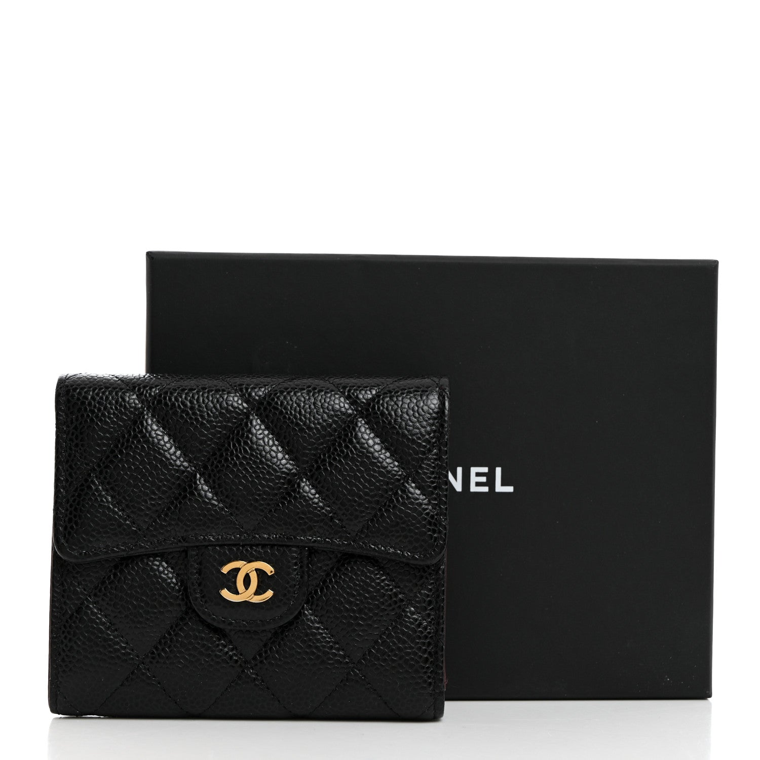 Chanel Caviar Quilted Compact Flap Wallet Black 9 of 9