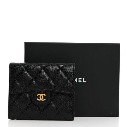 Chanel Caviar Quilted Compact Flap Wallet Black 9 of 9