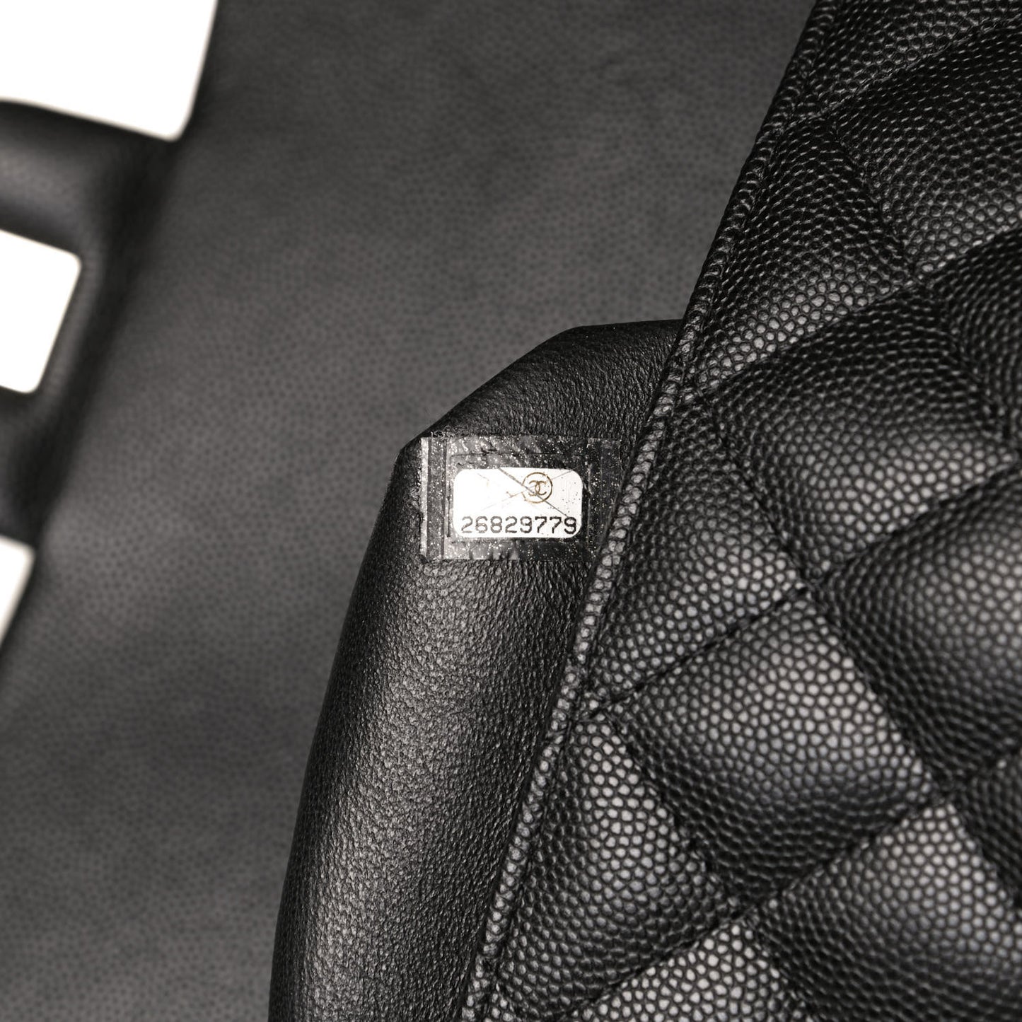 Caviar Quilted Flap Clutch Black