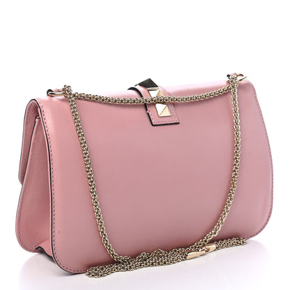 Valentino Garavani Vitello Large Glam Lock Rockstud Flap Pop Gardenia 3 of 10