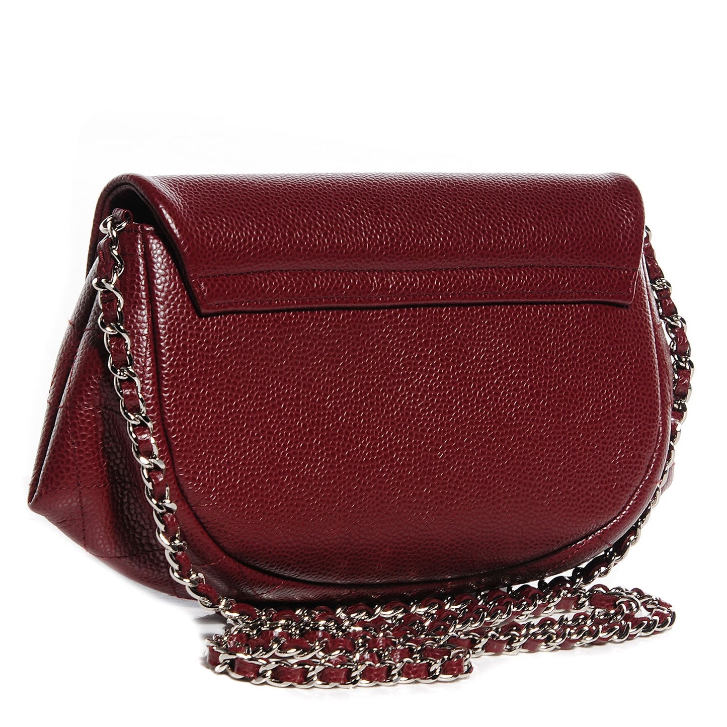 Caviar Half Moon Wallet On Chain WOC Dark Red