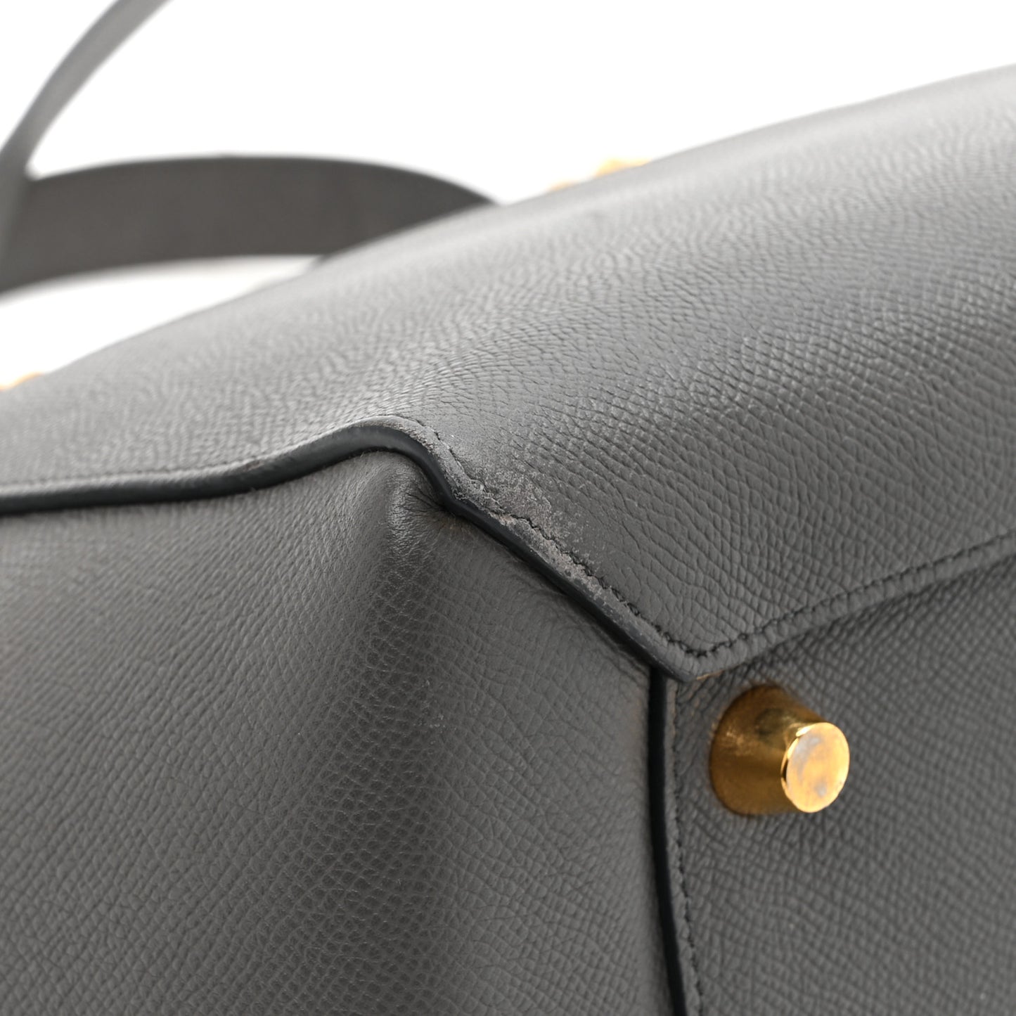 Grained Calfskin Mini Belt Bag Grey