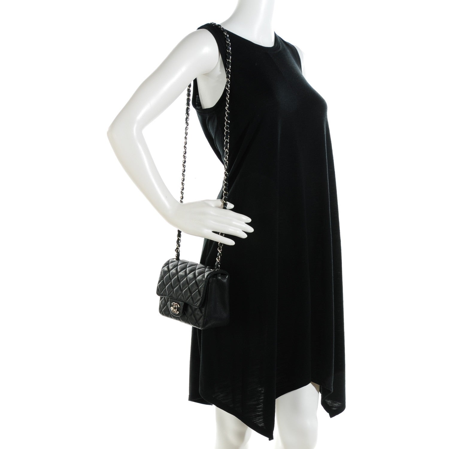 Chanel Caviar Quilted Mini Square Flap Black 2 of 8