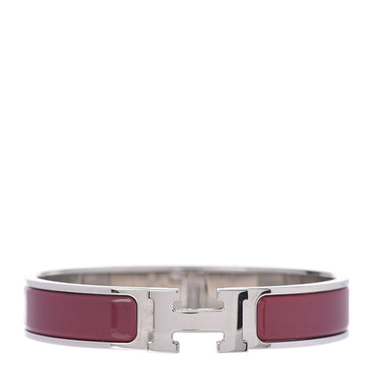 Hermes Enamel Narrow Clic Clac H Bracelet GM Rouge De Chine 1 of 3