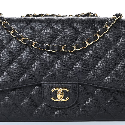 Chanel Caviar Quilted Jumbo Single Flap Black 8 of 13
