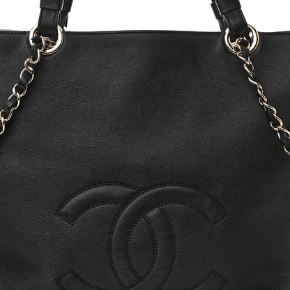 Chanel Calfskin CC Zipped Shopping Tote Black 8 of 10