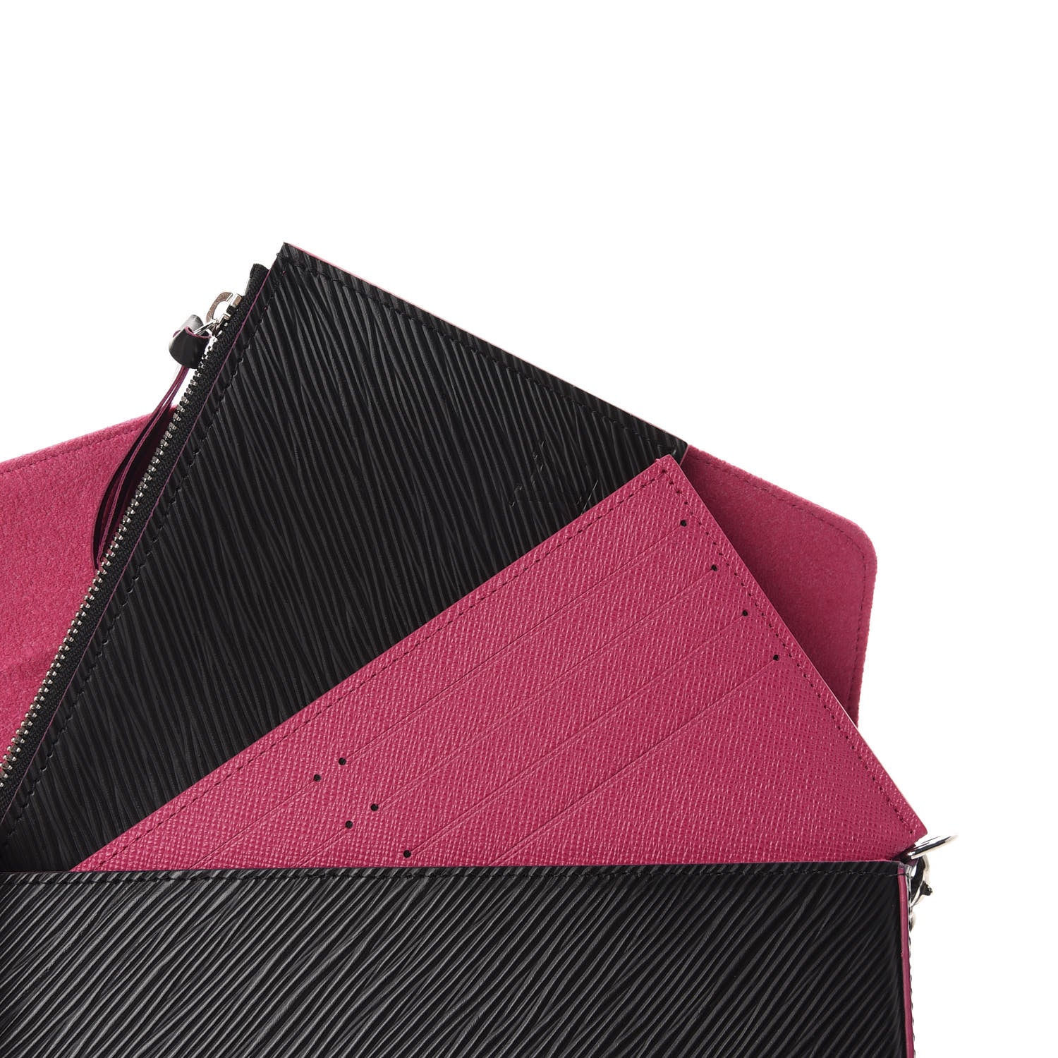 Louis Vuitton Epi Pochette Felicie Black Hot Pink 8 of 12