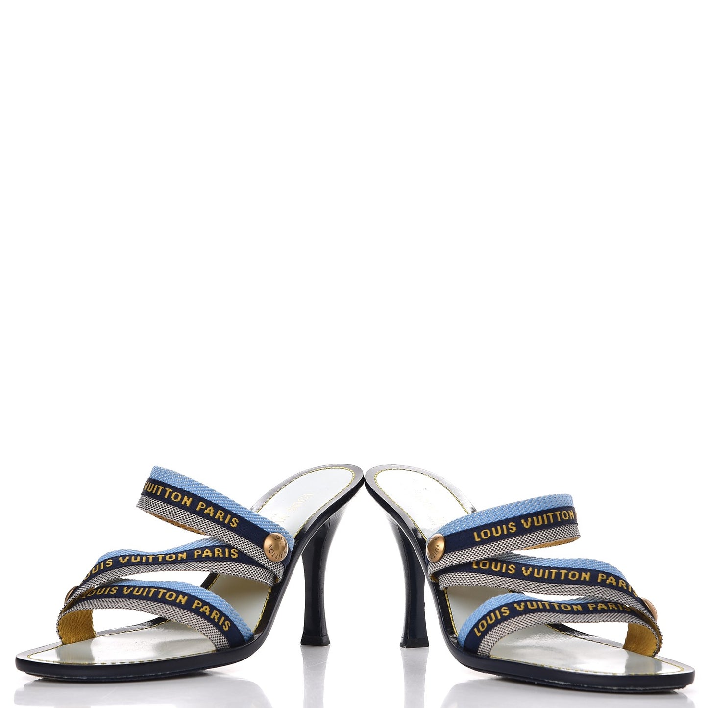 Canvas Logo Sandals 40 Blue