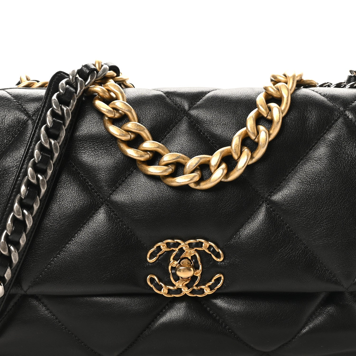 Chanel Lambskin Quilted Large Chanel 19 Flap Black 8 of 10
