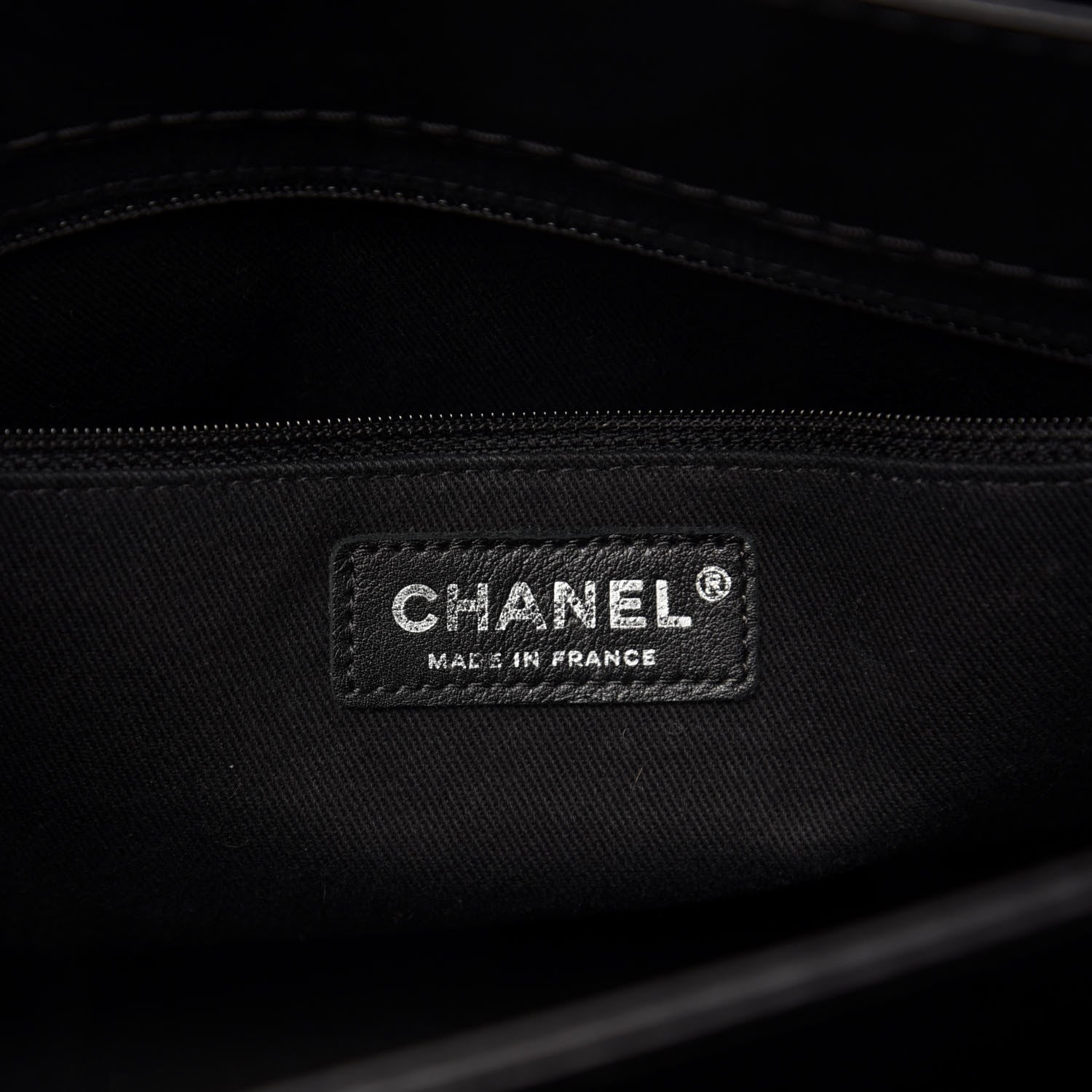 Chanel Aged Calfskin Quilted Lady Pearly Tote Black 6 of 10