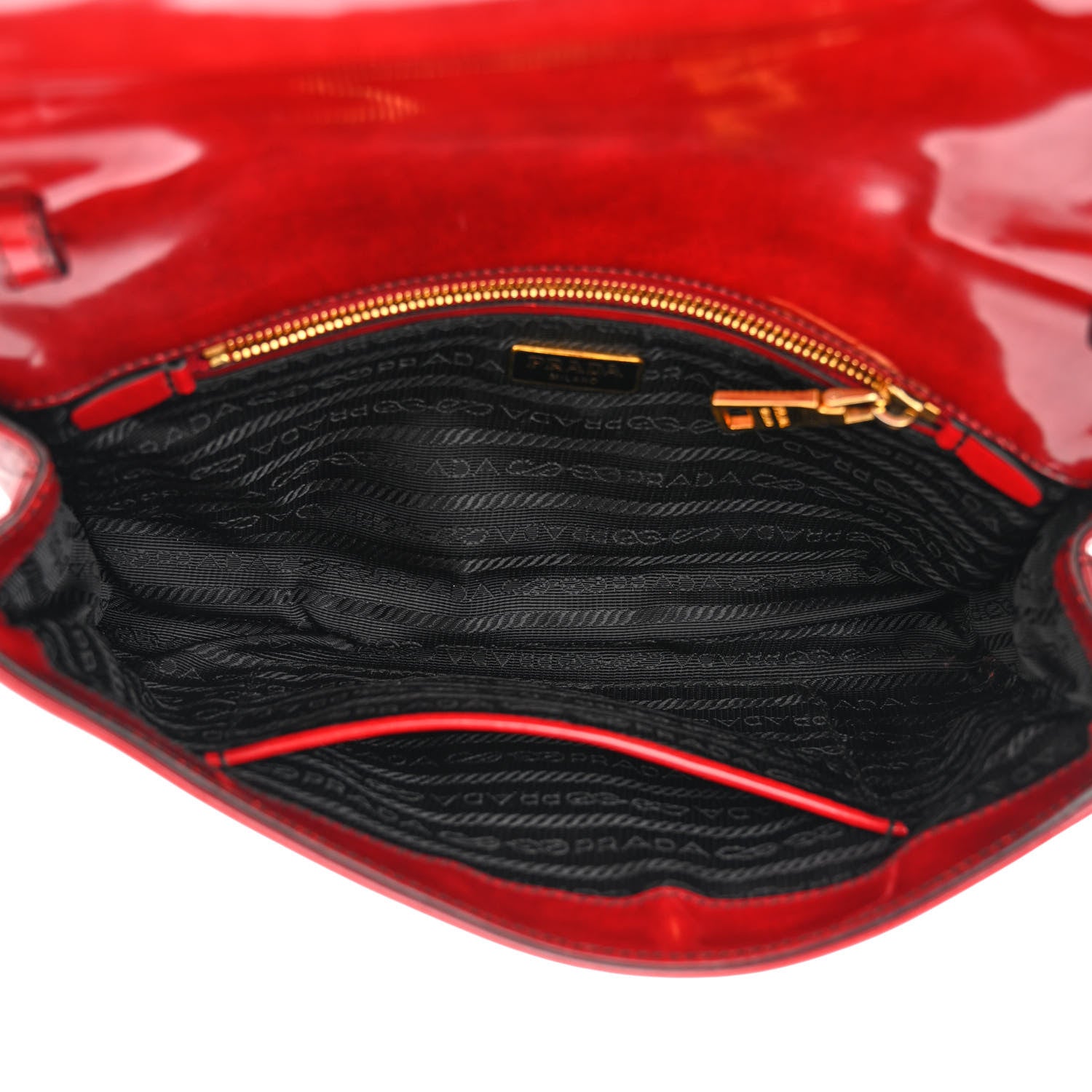 Prada Spazzolato Crossbody Bag Scarlatto Fume 5 of 15