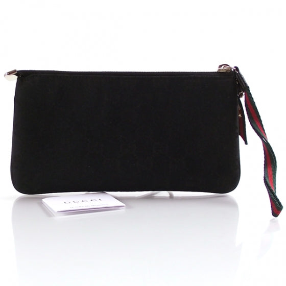 Monogram Signature Boot Charm Wristlet Black