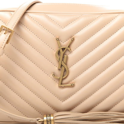 Saint Laurent Calfskin Matelasse Monogram Lou Camera Bag Dark Latte 10 of 11