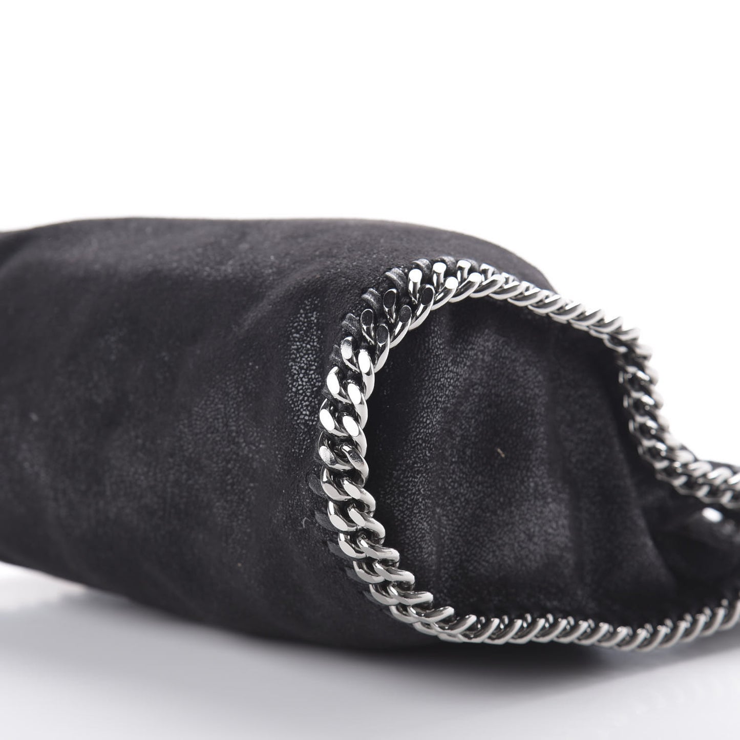 Shaggy Deer Mini Falabella Fold Over Tote Black