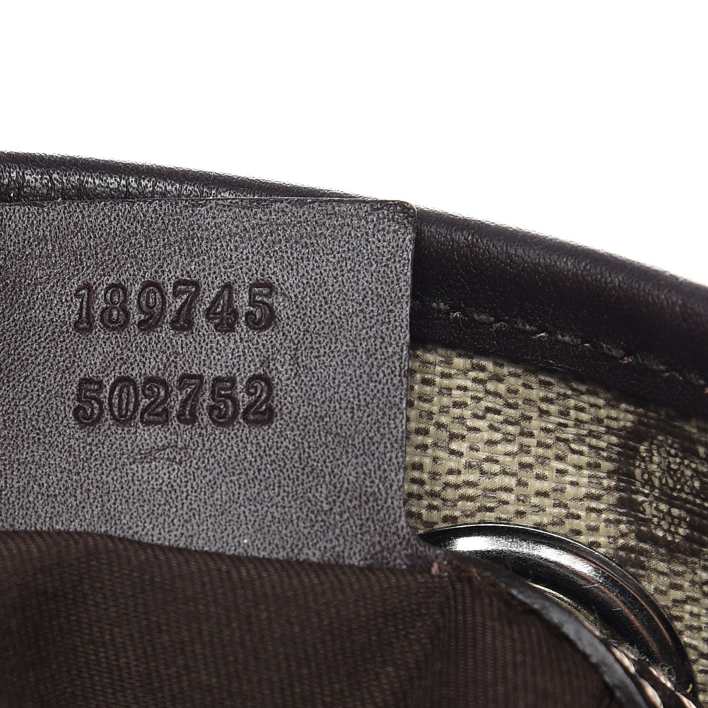GG Supreme Monogram Drawstring Backpack Dark Brown