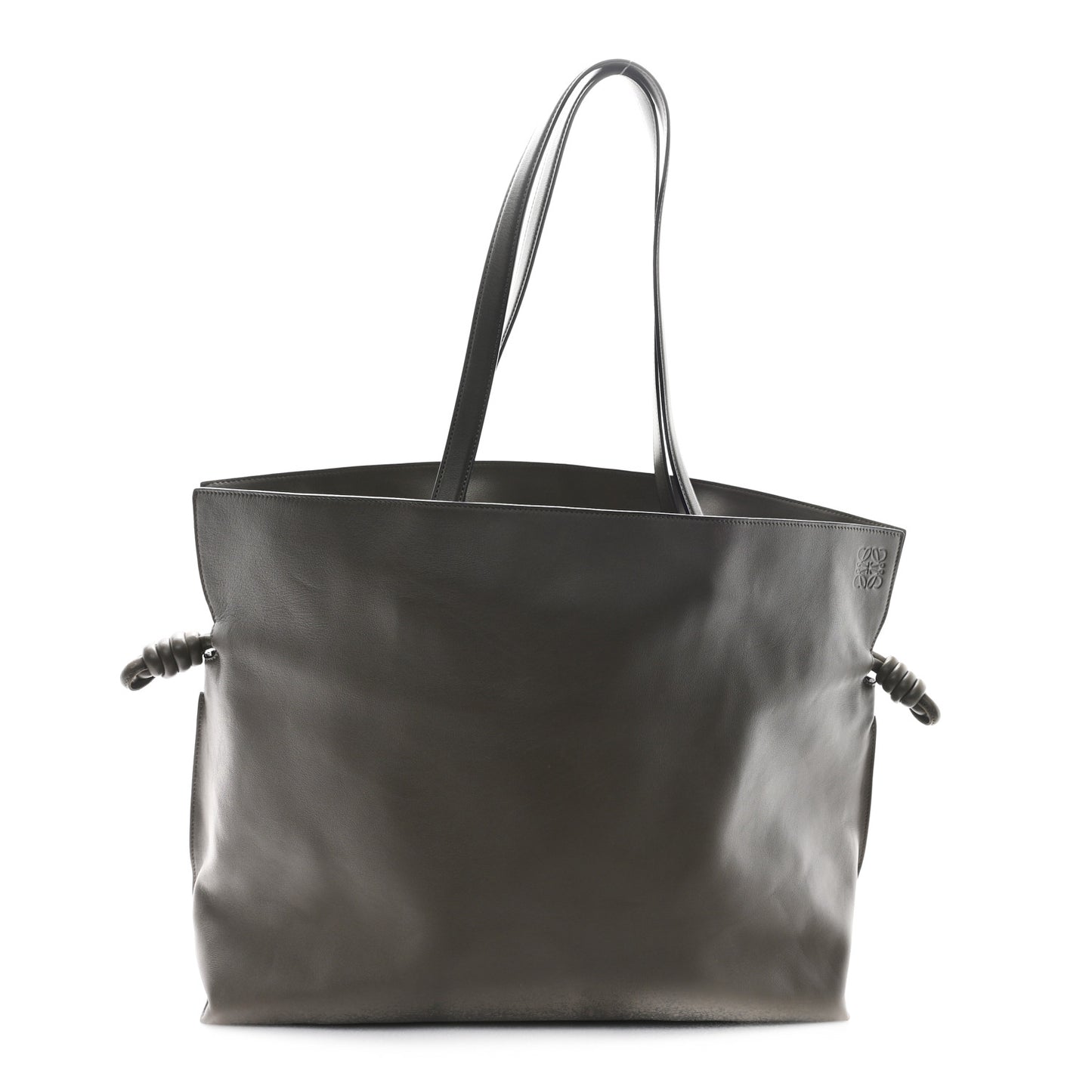 Calfskin Flamenco Knot XL Tote Bag Khaki Green