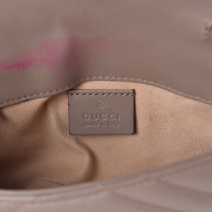 Gucci Calfskin Matelasse Super Mini GG Marmont Shoulder Bag Porcelain Rose 5 of 8