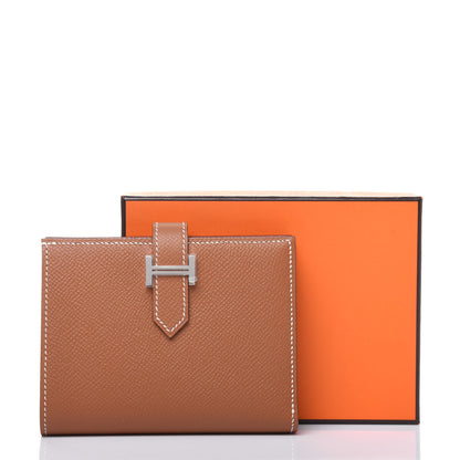 Hermes Epsom Bearn Compact Wallet Gold 10 of 10