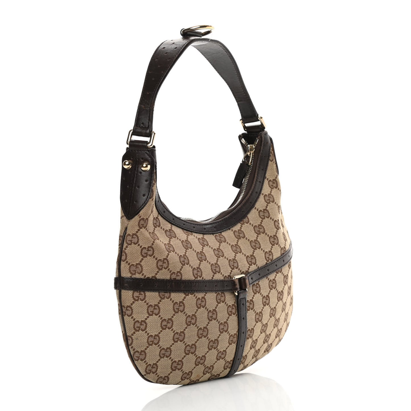Monogram Web GG Reins Hobo Brown