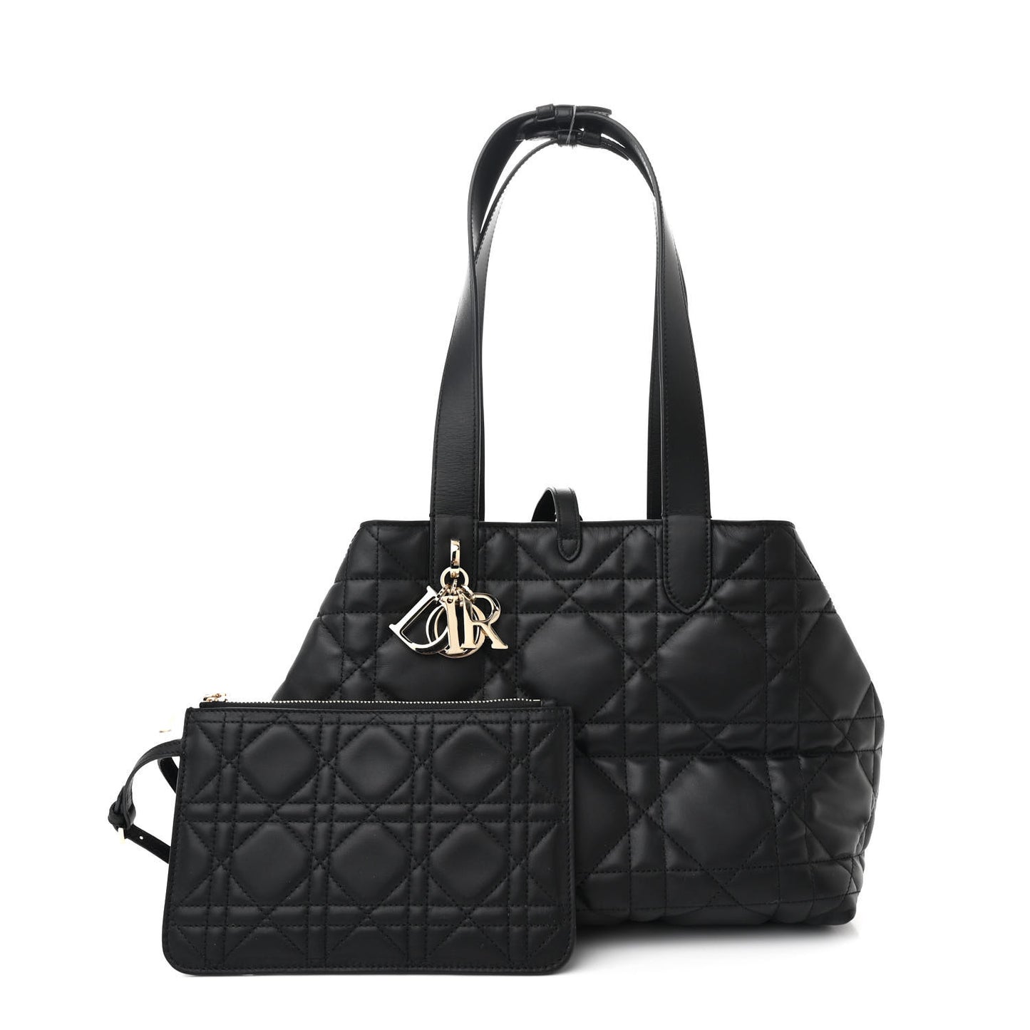 Calfskin Macrocannage Medium Toujours Black