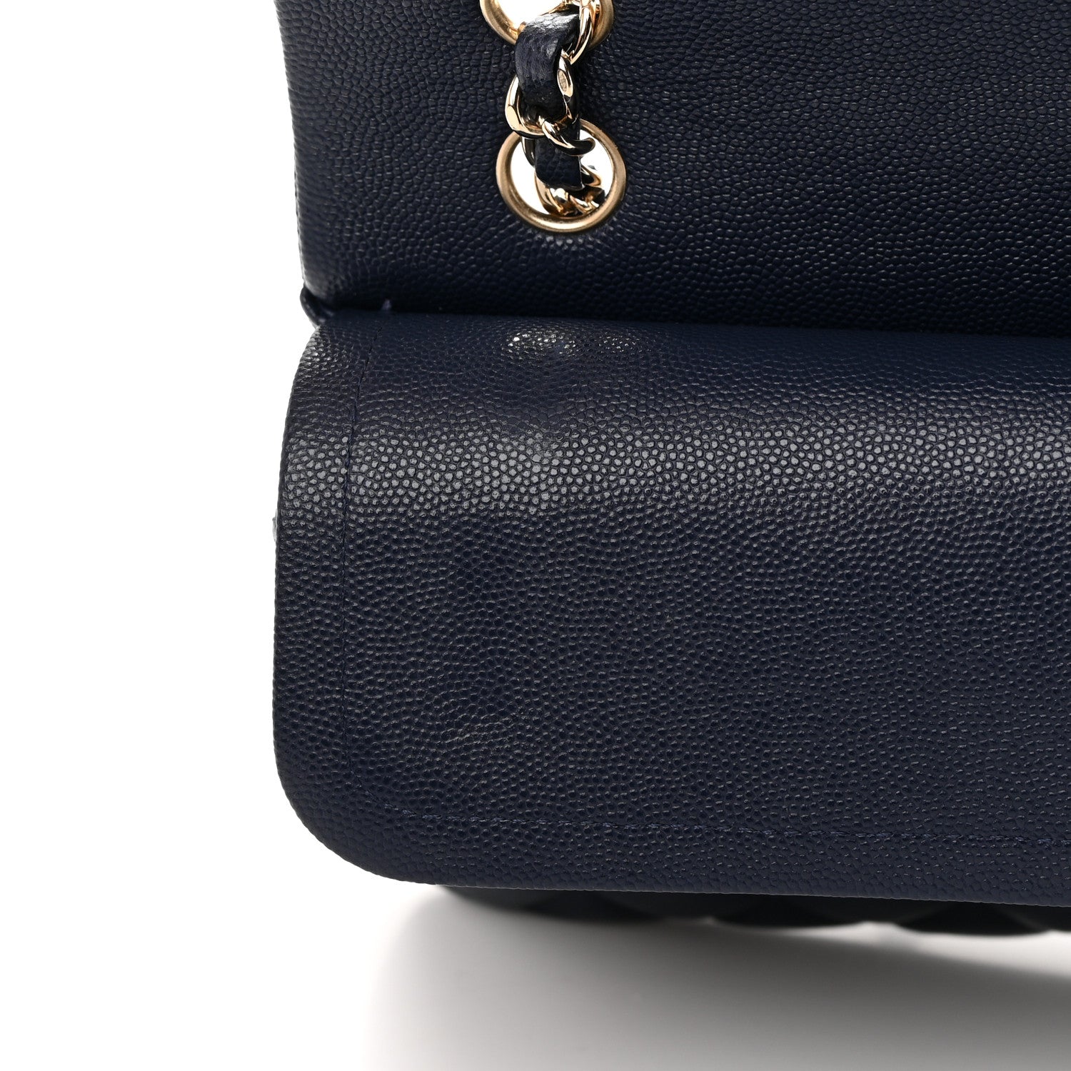 Chanel Caviar Quilted Medium Double Flap Navy 12 of 15