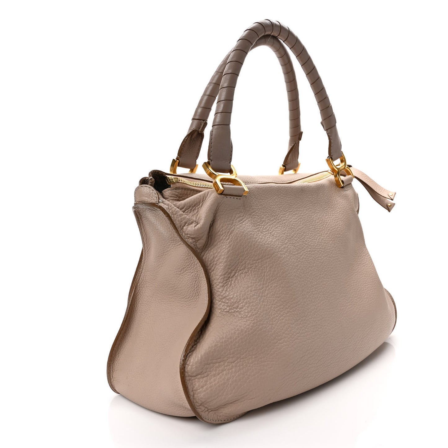 Calfskin Large Marcie Satchel Blush Nude