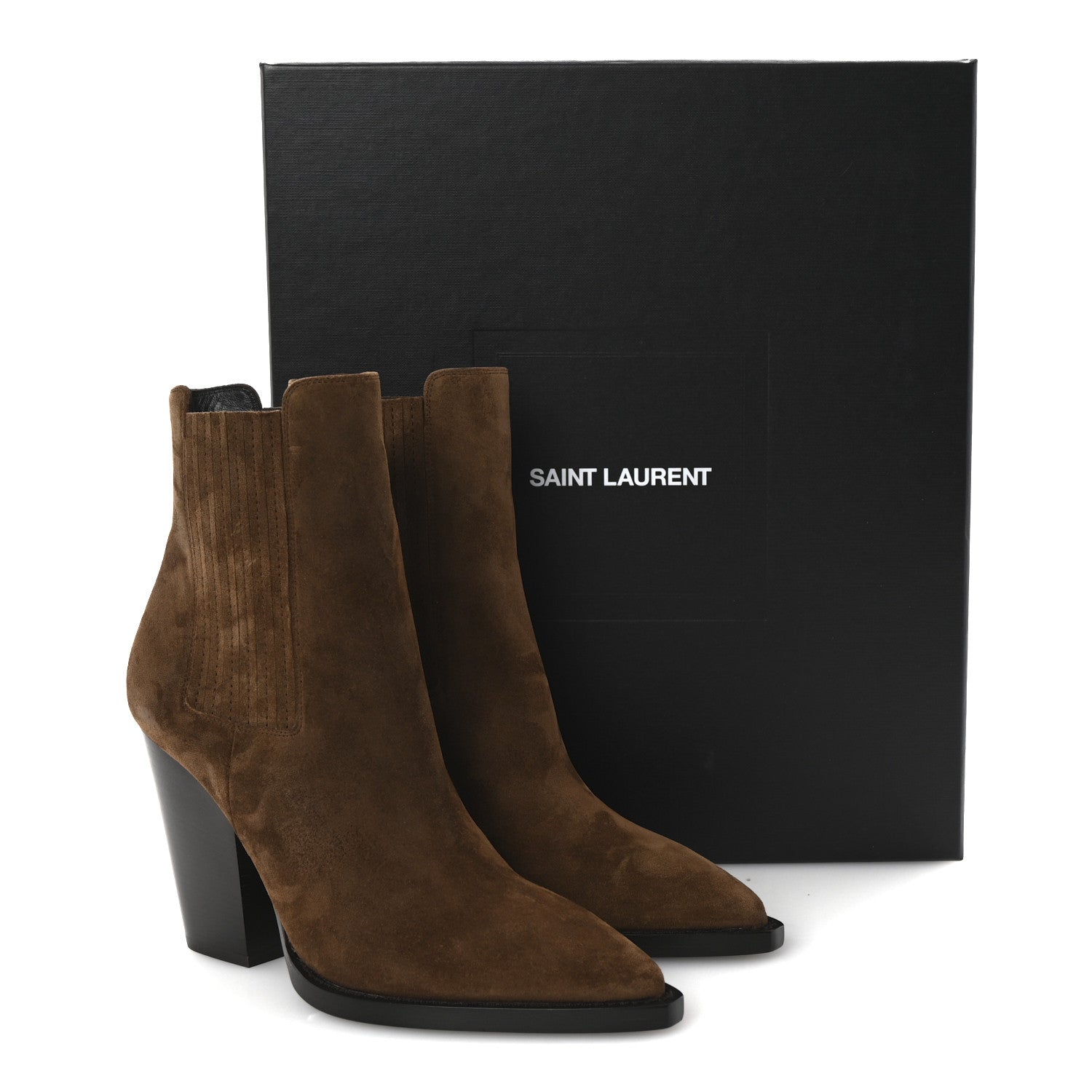Saint Laurent Suede Theo 95 Chelsea Boots 37.5 Land 10 of 10