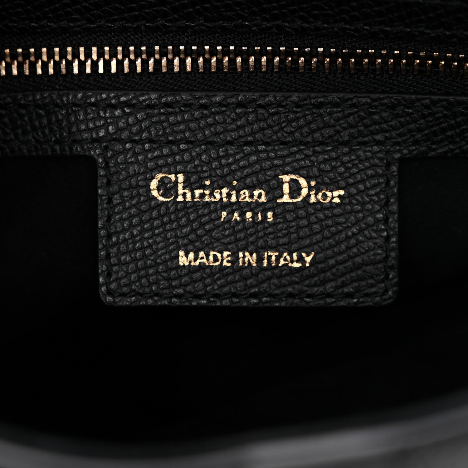 Christian Dior Grained Calfskin Saddle Bag Black 6 of 10