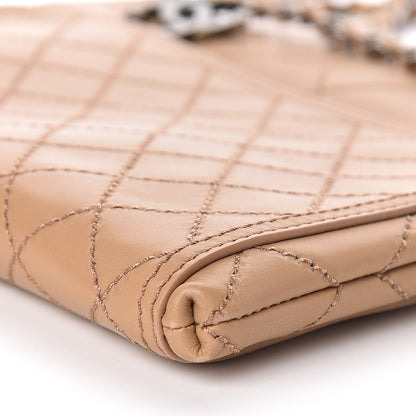 Chanel Calfskin Wild Stitch Small Shopping Tote Beige 9 of 11