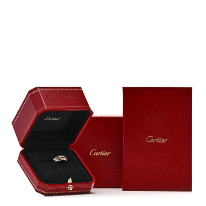 Cartier 18K Pink Yellow White Gold Small Trinity Ring 46 3.75 5 of 5