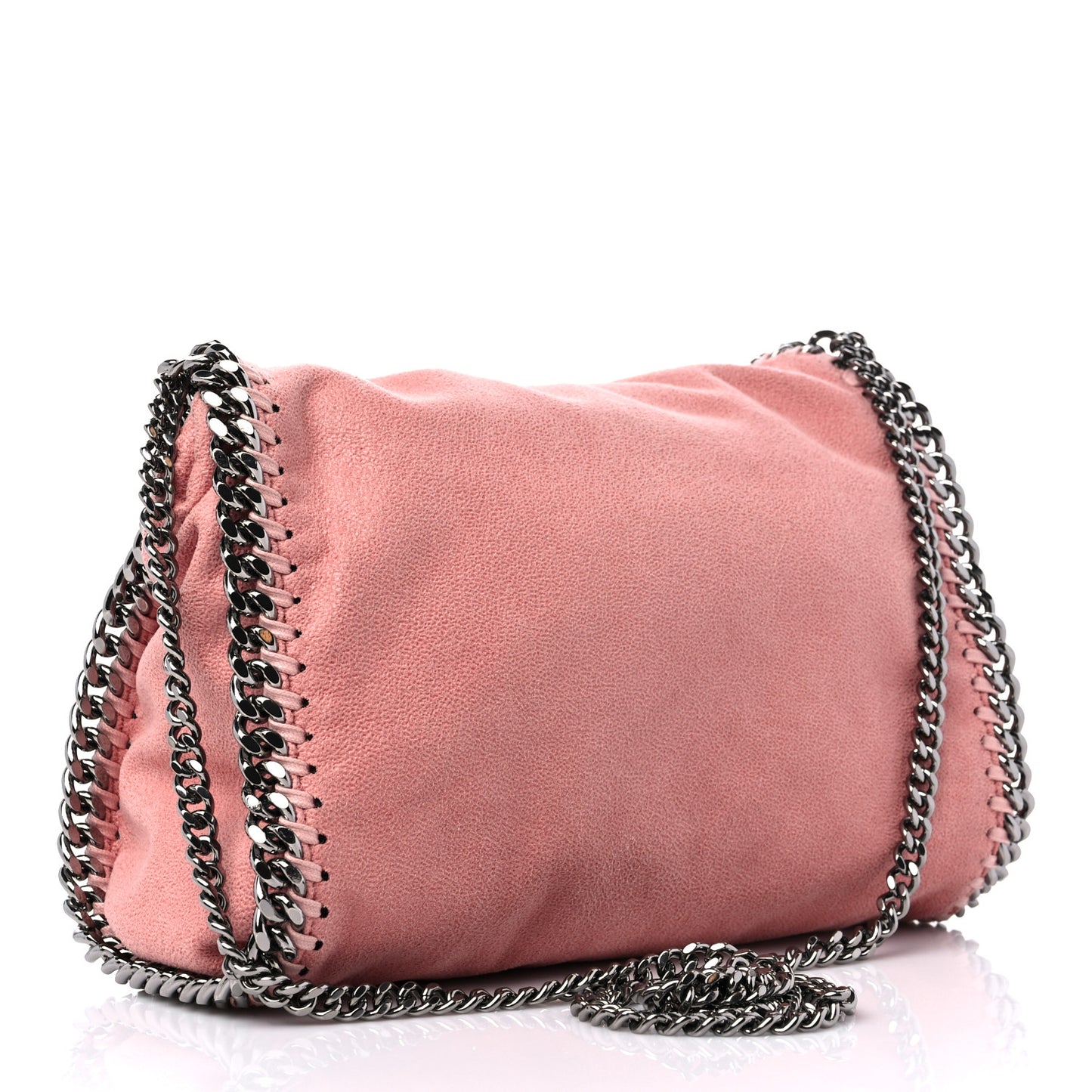 Shaggy Deer Mini Falabella Fold Over Tote Pink