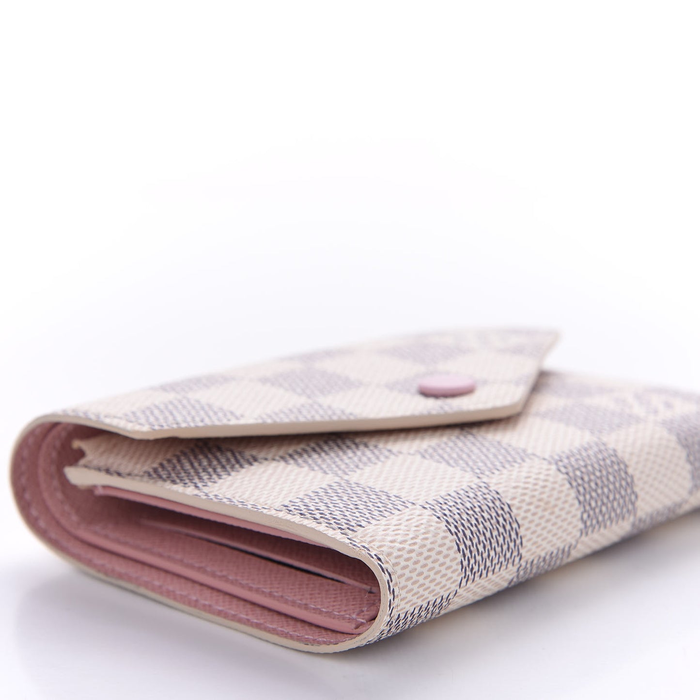Damier Azur Victorine Wallet Rose Ballerine