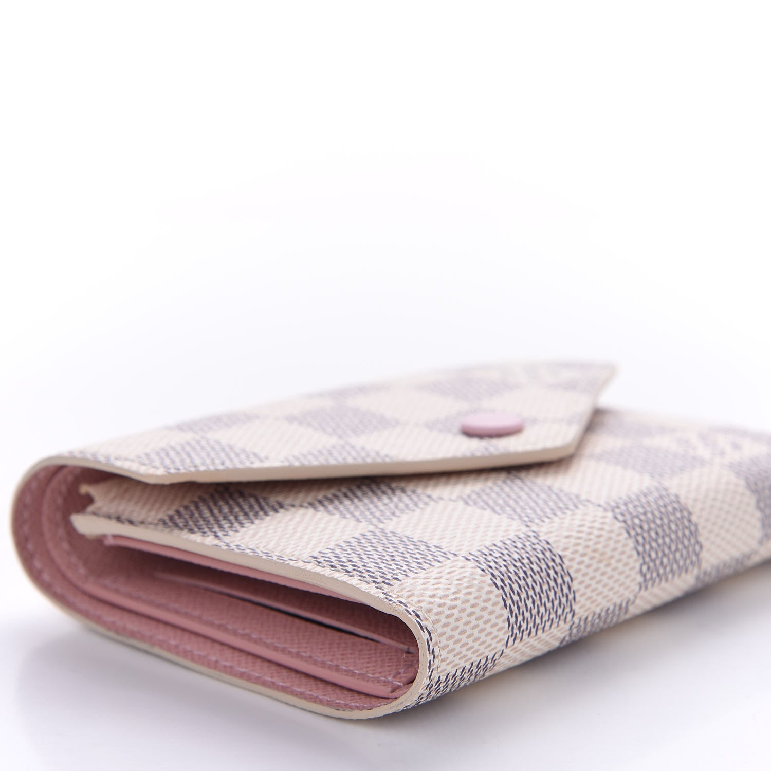 Louis Vuitton Damier Azur Victorine Wallet Rose Ballerine 6 of 10