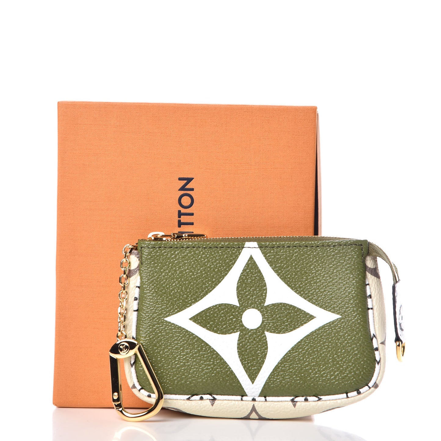 Monogram Giant Micro Pochette Accessories Kaki White
