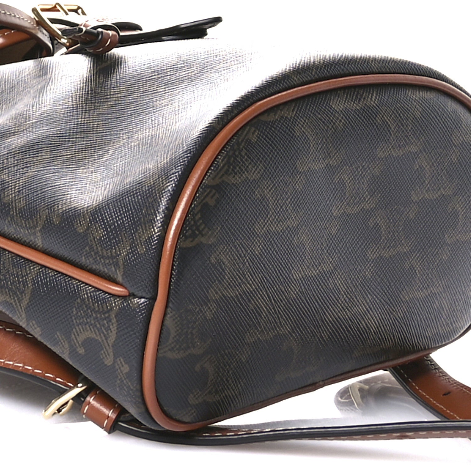 Celine Triomphe Canvas Calfskin Mini Folco Backpack Tan 4 of 10