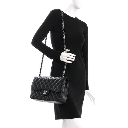Chanel Caviar Quilted Jumbo Double Flap Black 2 of 9