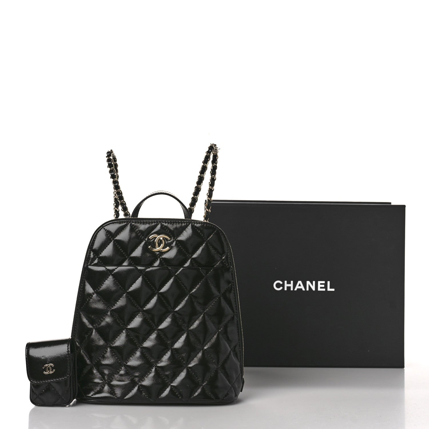 Chanel Shiny Calfskin My Pocket Backpack Black 11 of 11