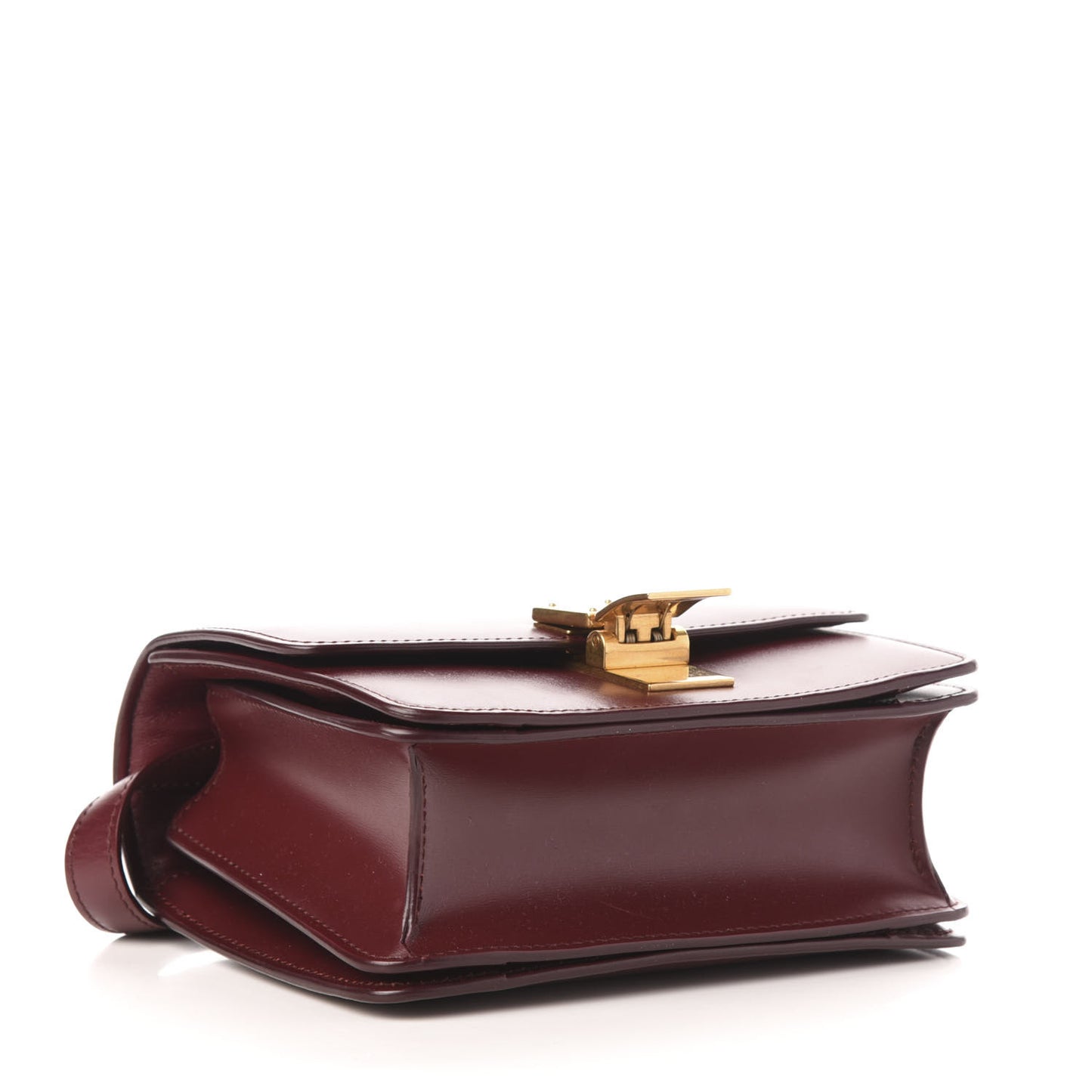Box Calfskin Small Classic Box Flap Bag Burgundy