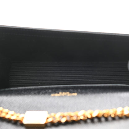 Saint Laurent Grain De Poudre Small Monogram Kate Satchel Black 5 of 9