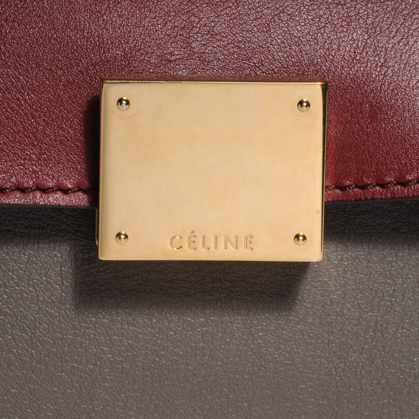 Calfskin and Suede Large Tri-Color Trapeze Granite