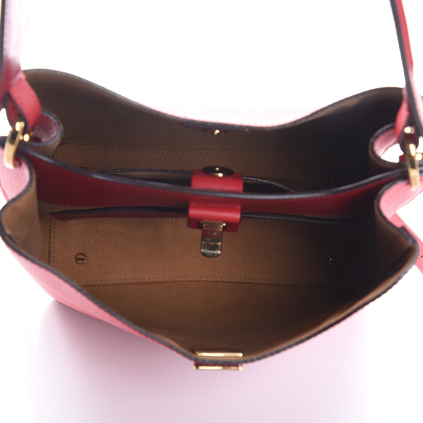 Grained Calfskin Medium Milla Hobo Ruby Red