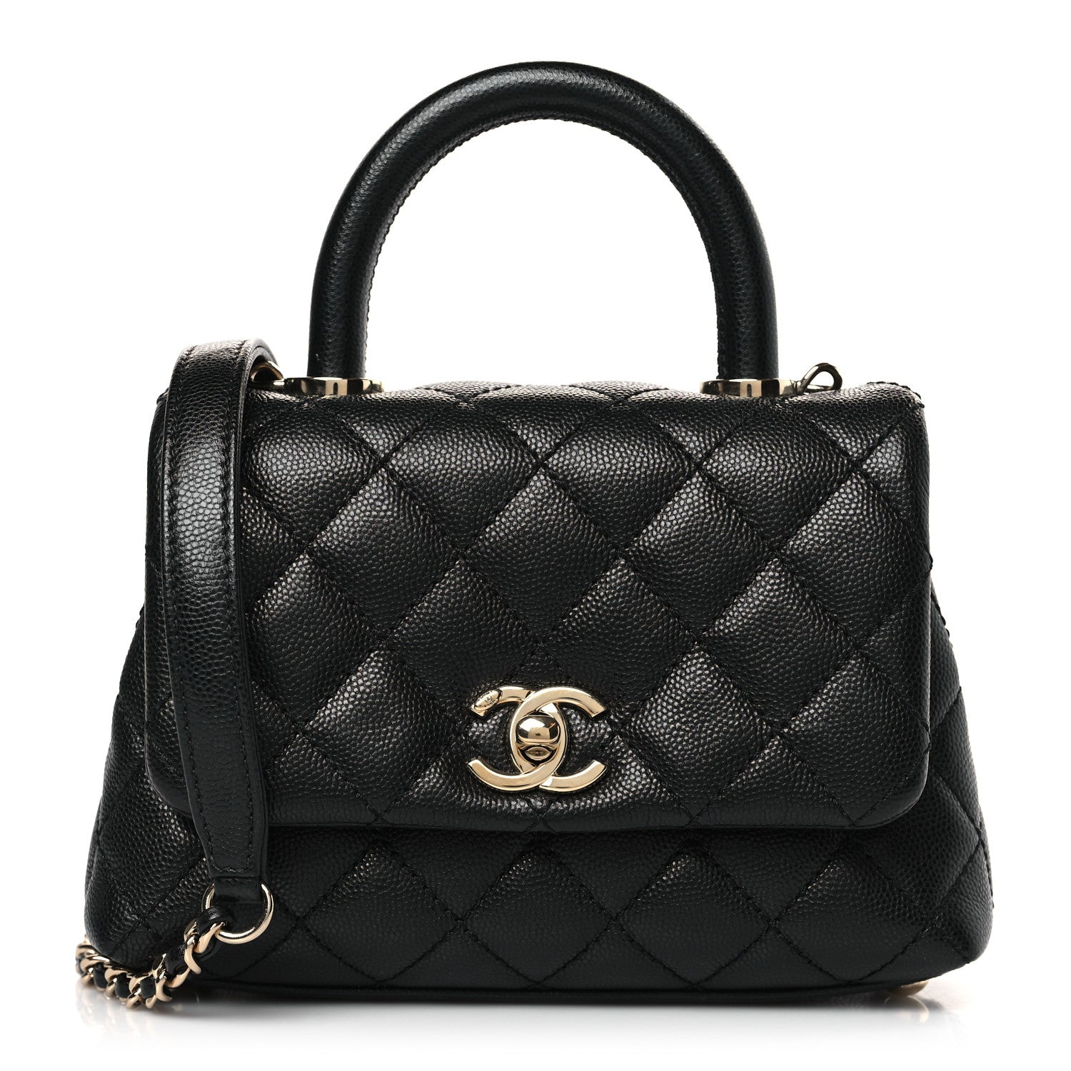 Chanel Caviar Quilted Extra Mini Coco Handle Flap Black 1 of 10