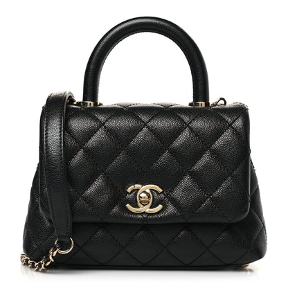 Chanel Caviar Quilted Extra Mini Coco Handle Flap Black 1 of 10