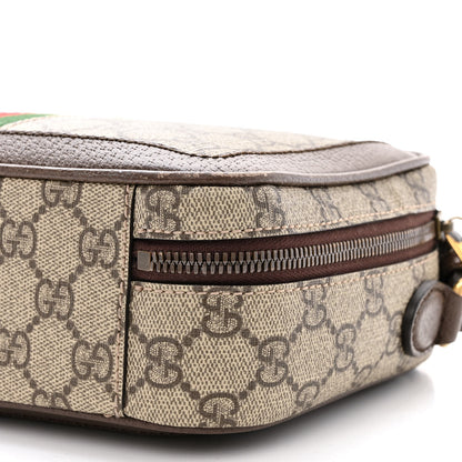 Gucci GG Supreme Monogram Web Small Ophidia Top Handle Shoulder Bag Brown 10 of 12