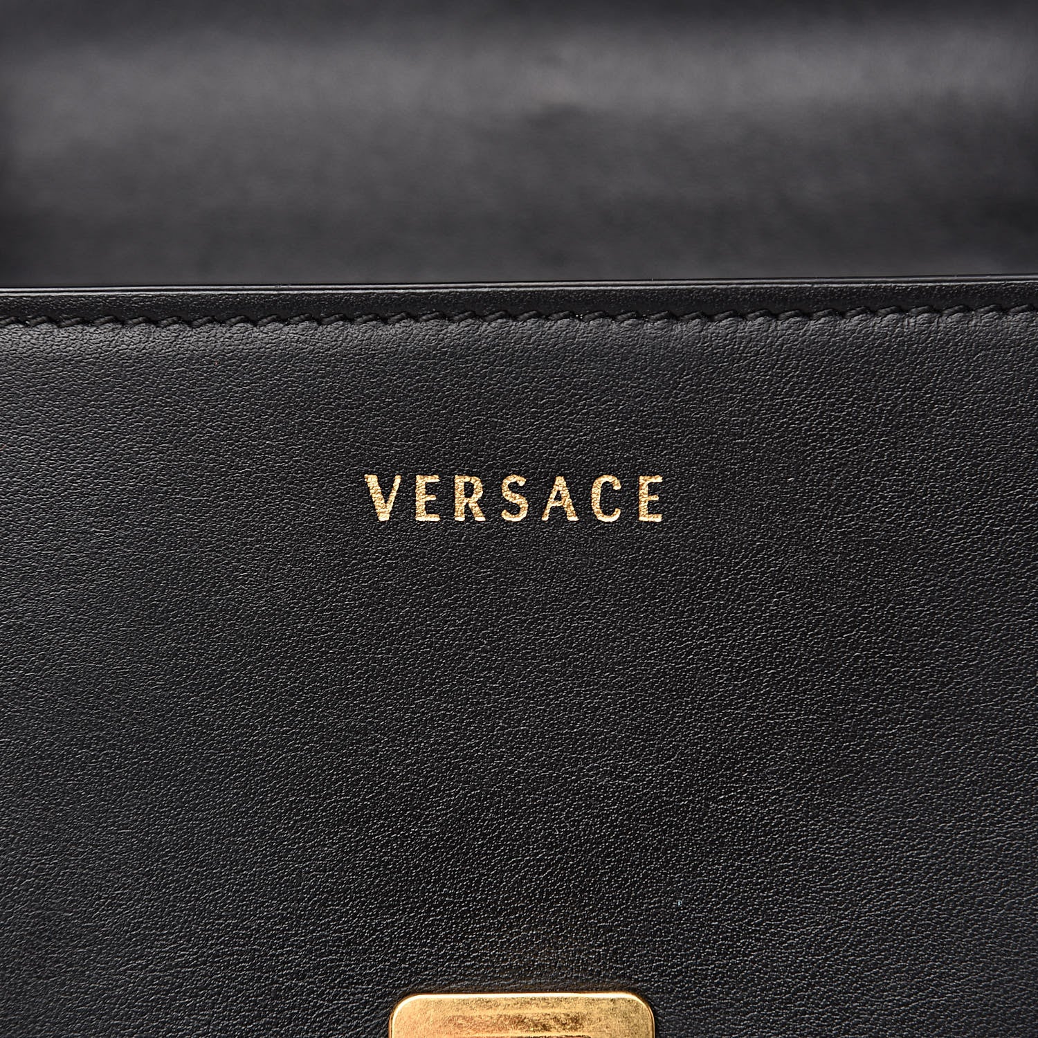 Versace Calfskin Small Icon Chain Bag Black 10 of 11