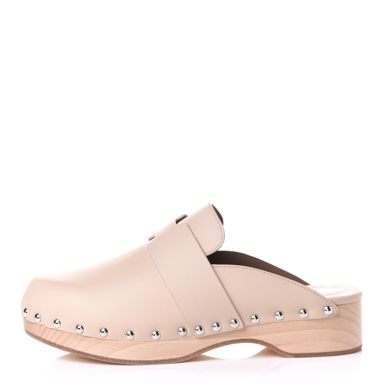 Hermes Calfskin Calya Mules 38 Hetre 1 of 9